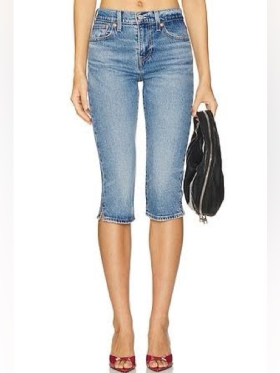 Levi's Denim - Levi's Wedgie Capri Jeans Next Saturday No Crease Medium Wash High Rise Size 28